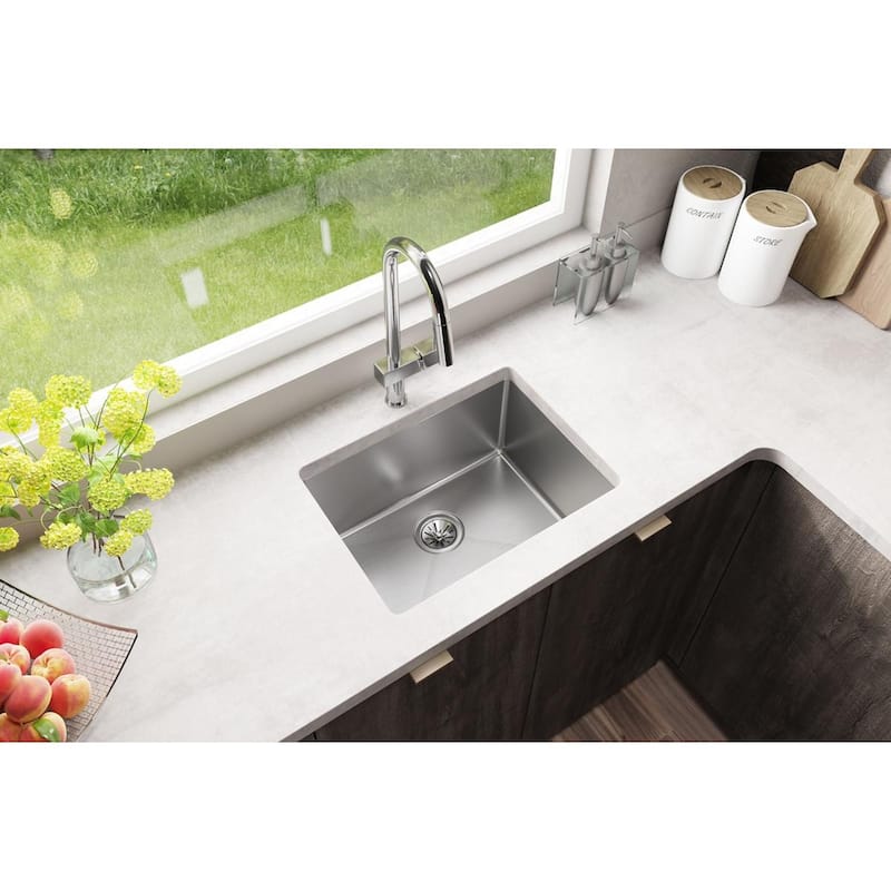 Elkay Crosstown 16 Gauge Stainless Steel, 23-1/2" x 18-1/4" x 10" Single Bowl Undermount Sink