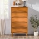 preview thumbnail 1 of 27, Walker Edison Mid-Century 5-Drawer Solid Wood Dresser Caramel