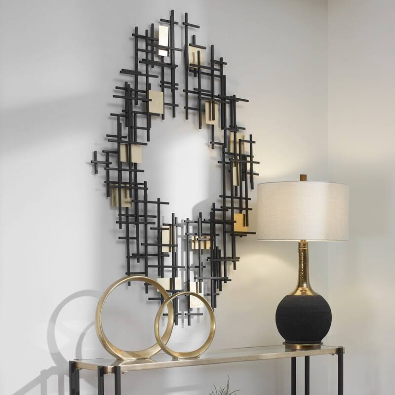 Reflection Metal Grid Wall Decor - 57.5" - Set of 2