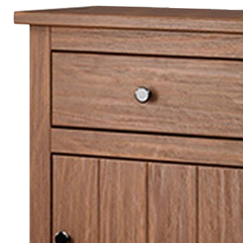 Brown 1 Drawer 21 in. W Nightstand with Sturdy Hardware and Ample Storage