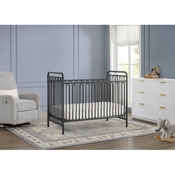 slide 2 of 10, Delta Children Darcy 4-in-1 Convertible Metal Crib
