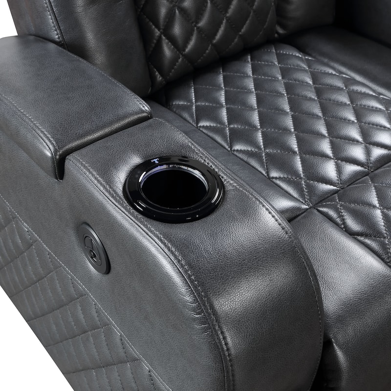 Acme Alair Power Motion Recliner W/Bluetooth Speaker & Cooling Cup Holder
