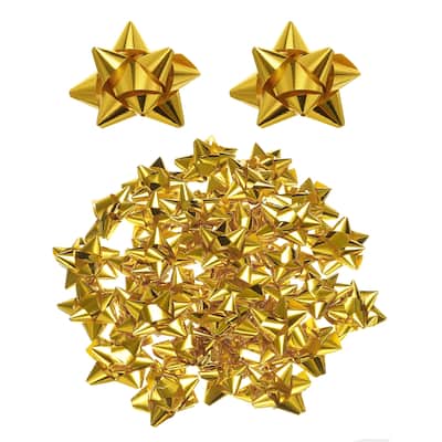 36pcs 3" Mini Star Gift Bows Metallic Christmas Bows for Gift Wrapping