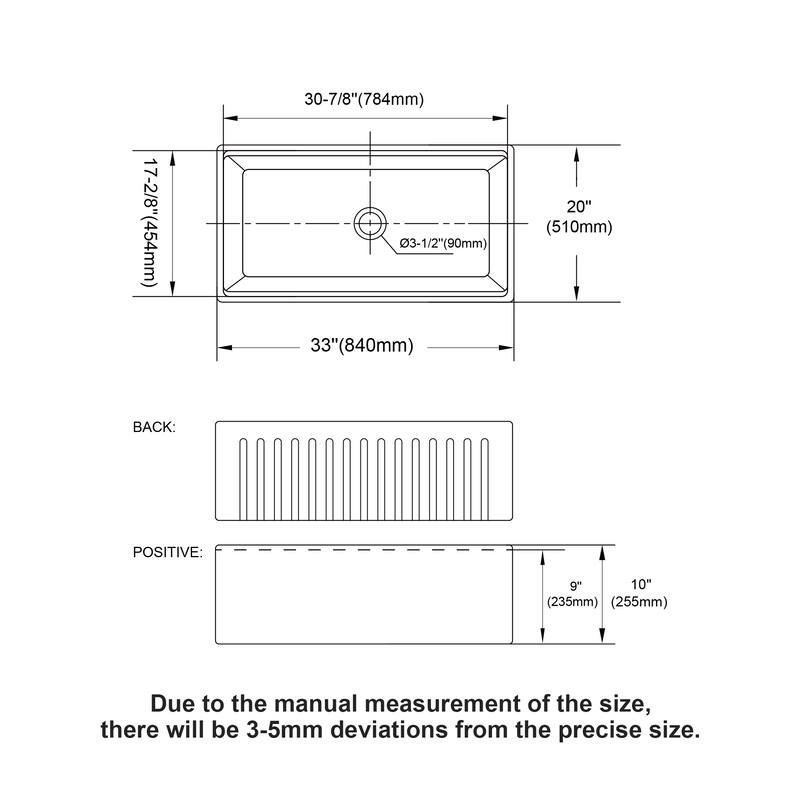 White Farmhouse Sink Workstation - Porcelain Ceramic Single Bowl Apron Front Kitchen Sink