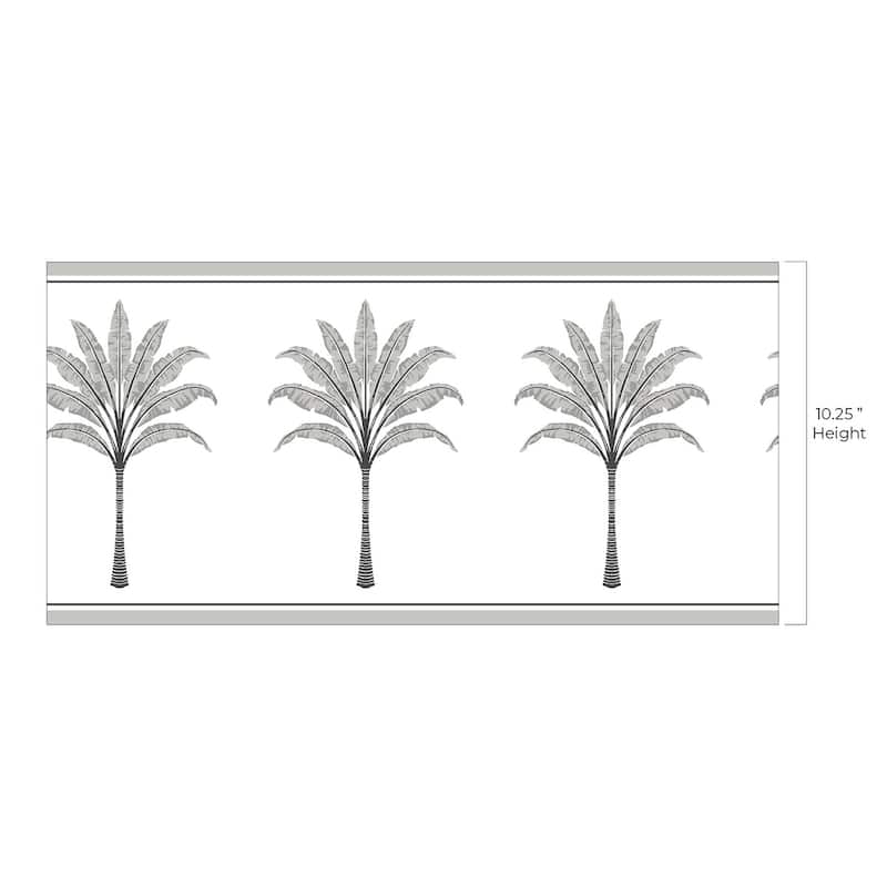 Harry & Grace Montgomery Palm Peel and Stick Wallpaper Border