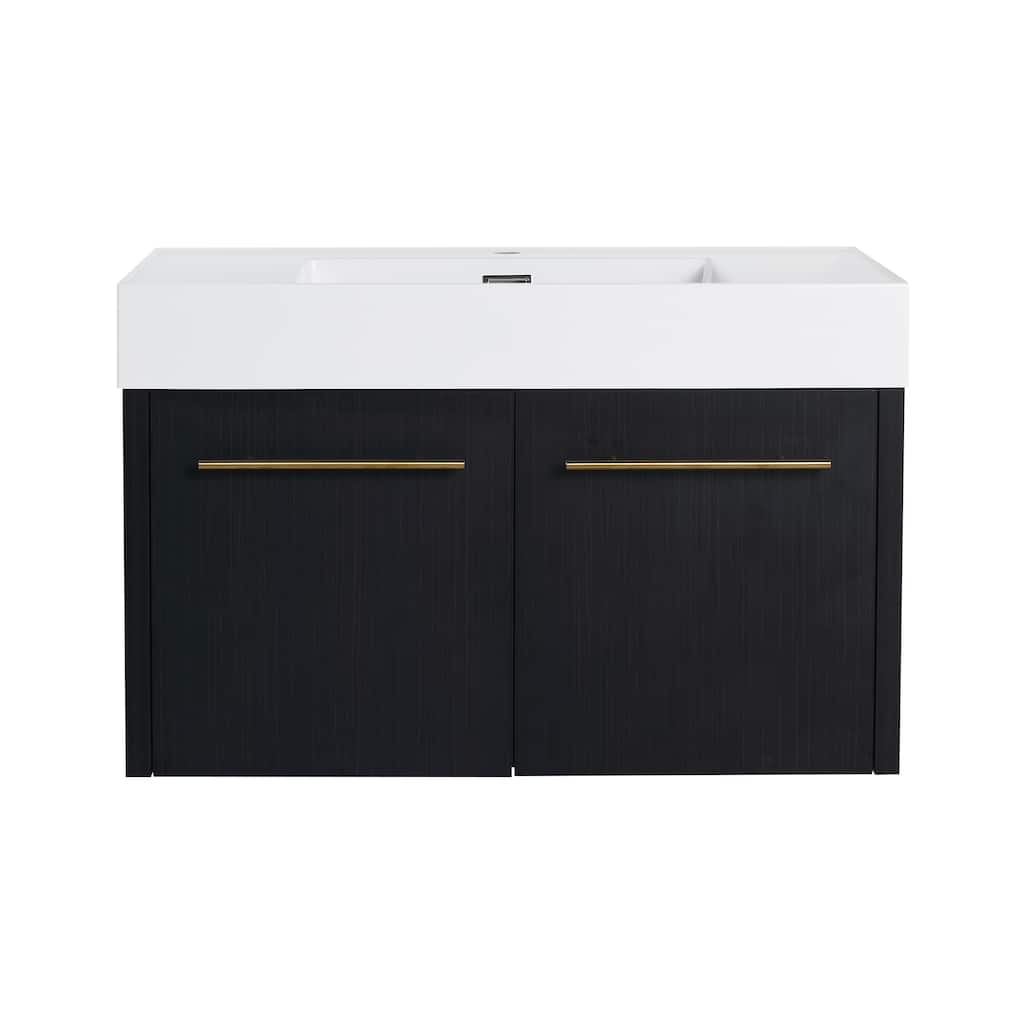 36 Inch Wall-mounted Bathroom Vanity (Only the Cabinet Body, No Top Sink)
