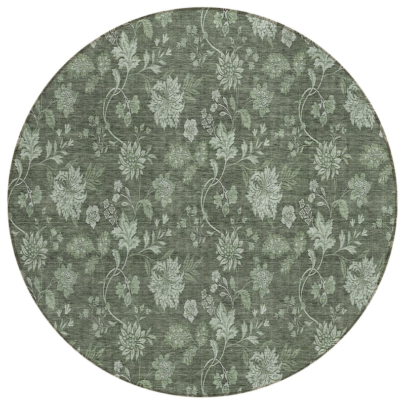 HomeRoots Floral Transitional Rectangle Outdoor Rug