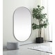 preview thumbnail 3 of 9, Elegant Lighting MR2A3660 Asha 36" W x 60" H Oval Framed Bathroom