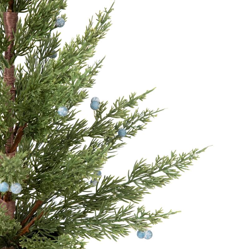 Potted Pine Blueberry Artificial Christmas Tree - 23" - Unlit