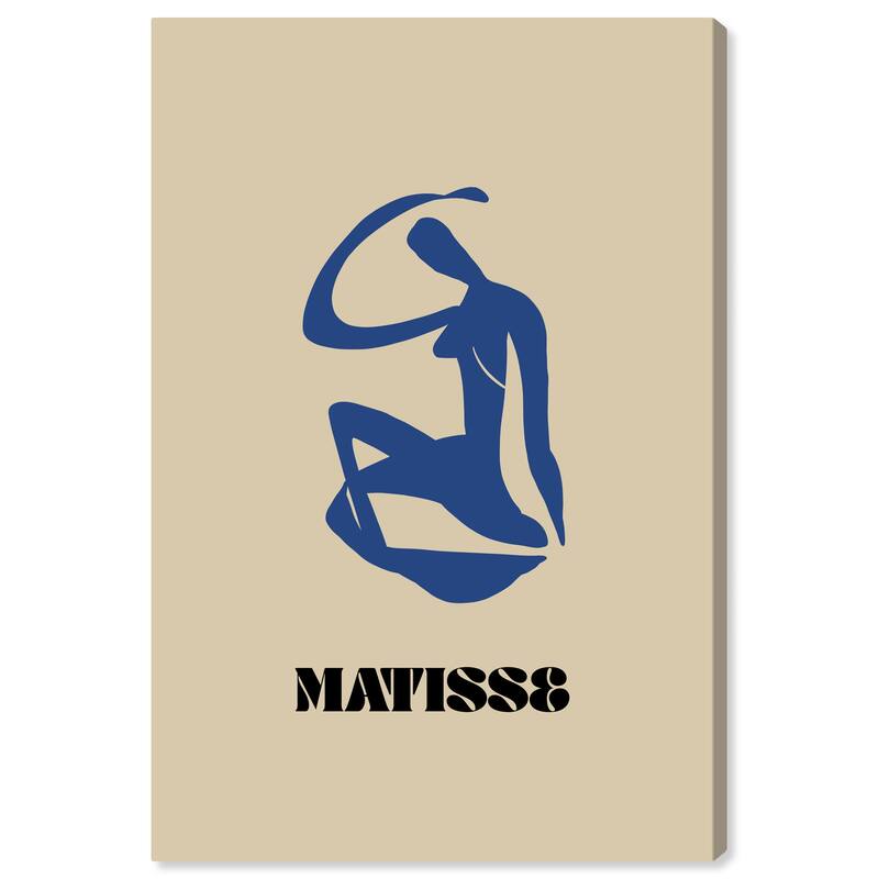 Wynwood Studio Canvas Abstract Henry Matisse Symmetry Blue and Dark Blue Modern & Contemporary Wall Art Canvas Print