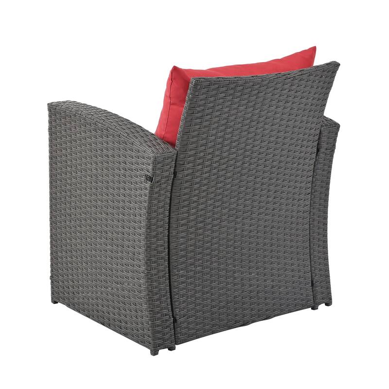 Outdoor Wicker Weaving Conversation Combo Set of 4