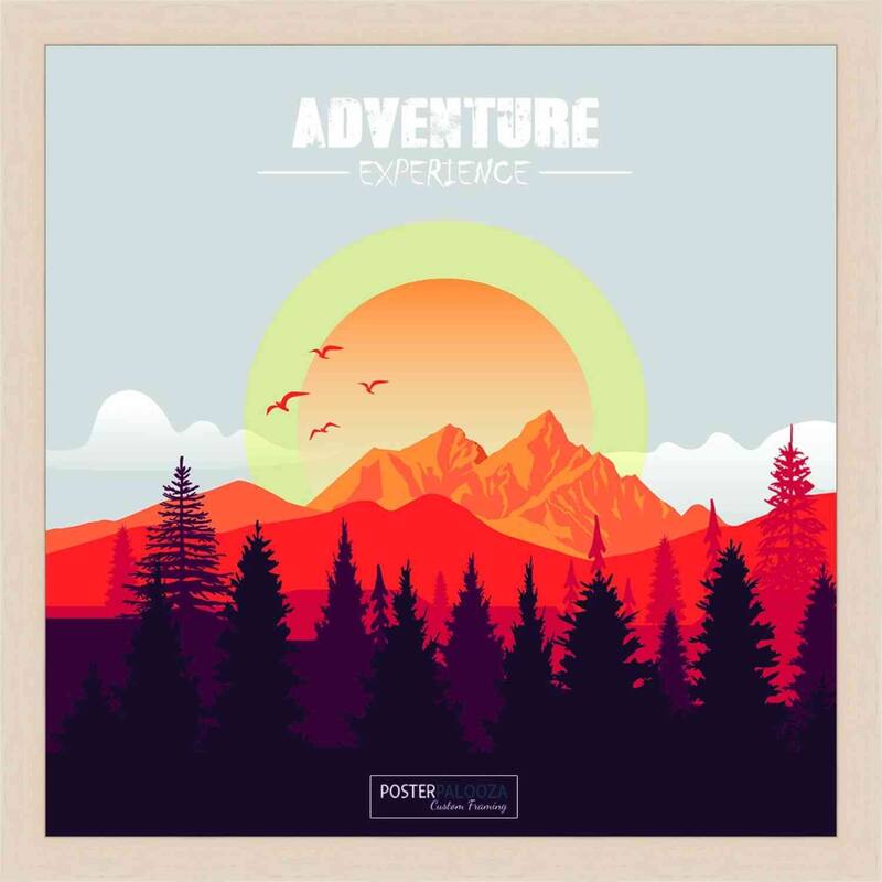 5x5 Traditional White Washed Wood Picture Square Frame