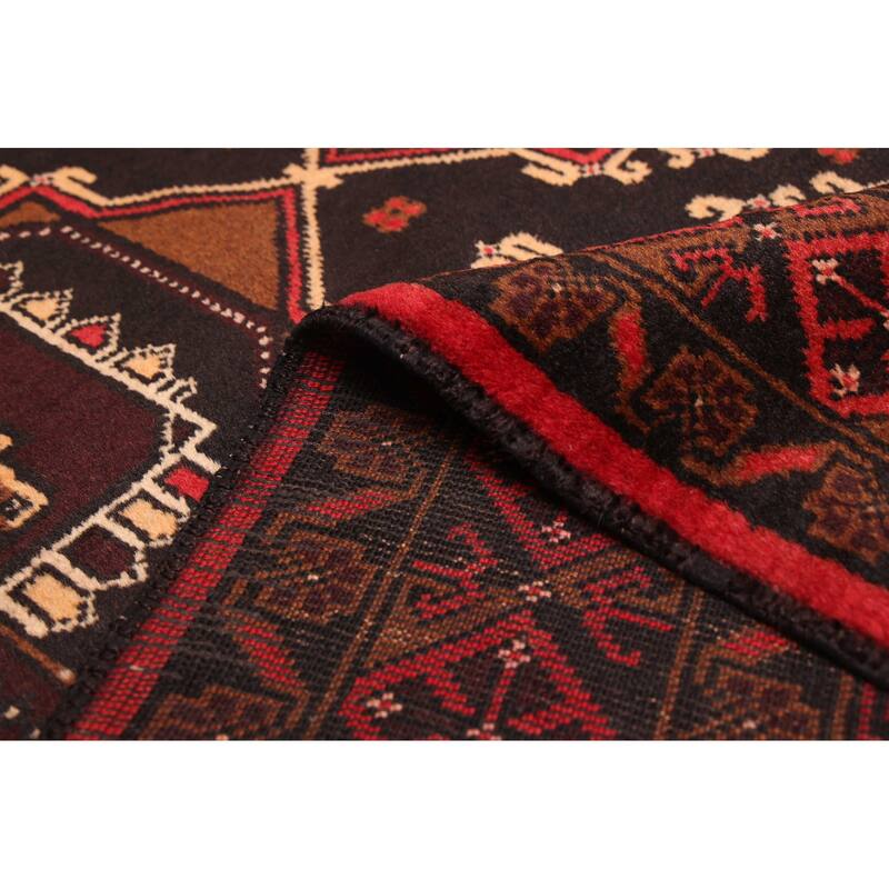 ECARPETGALLERY Hand-knotted Teimani Black, Brown Wool Rug - 3'7 x 6'7