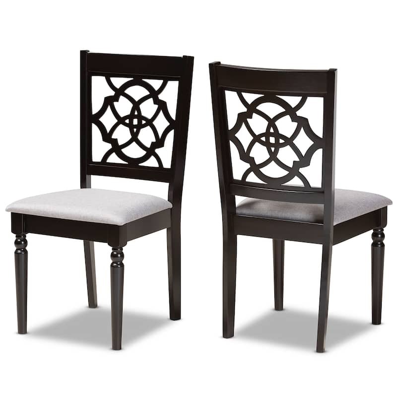 Renaud Modern and Contemporary 2-PC Dining Chair Set - Grey