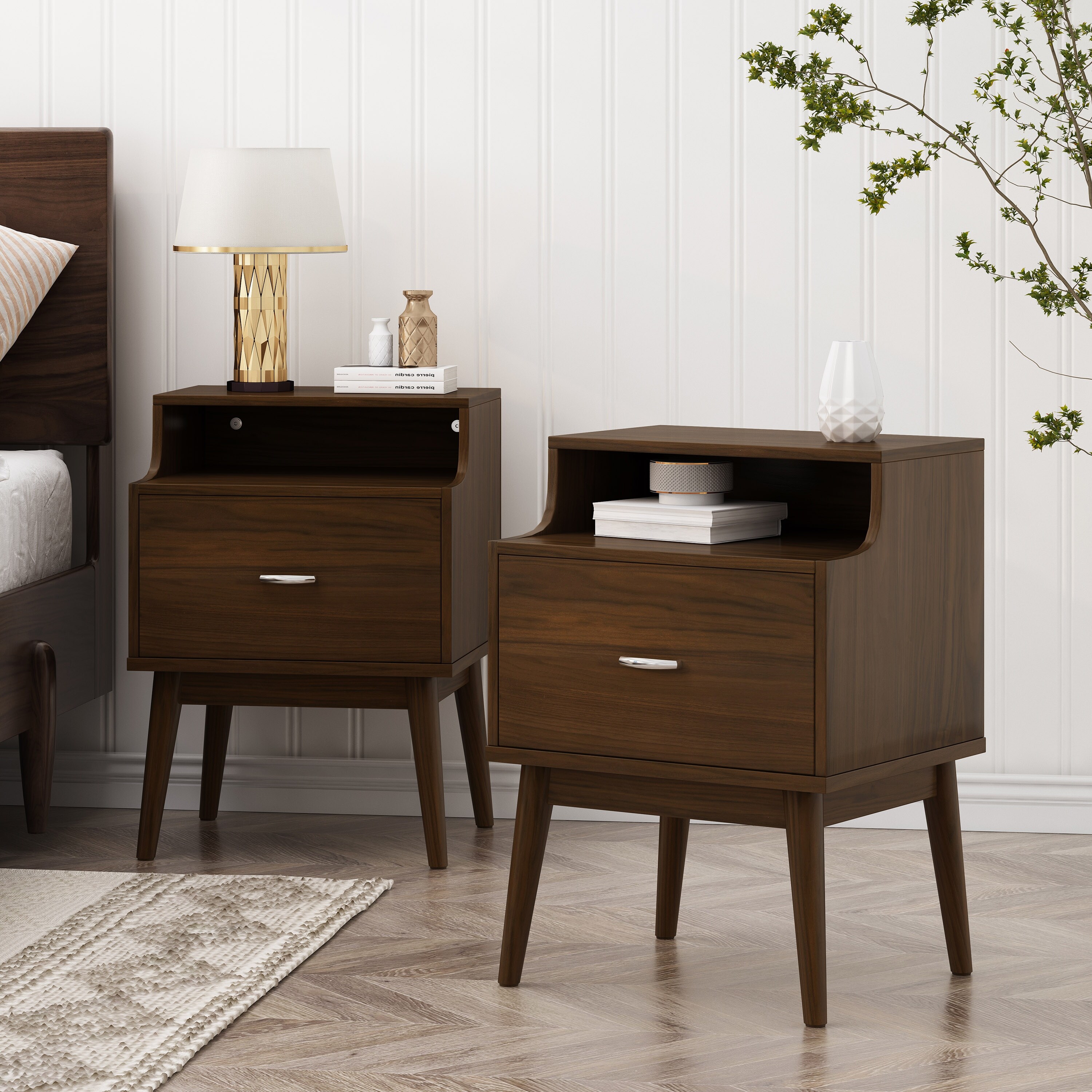 Nightstand online with hutch