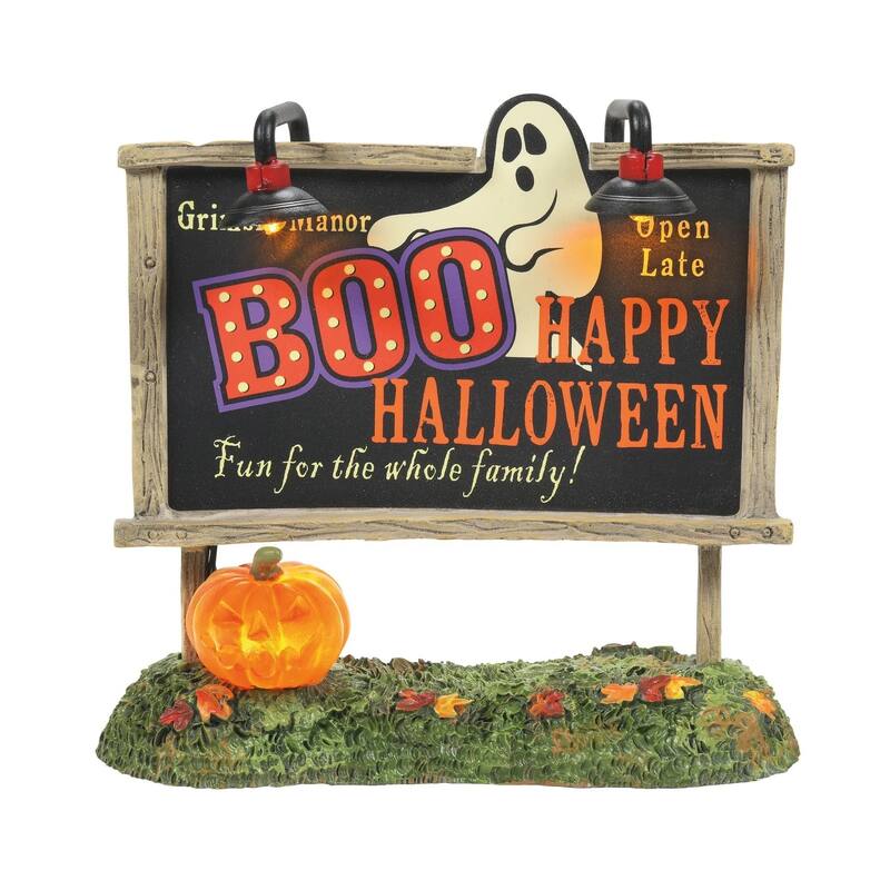 Department 56 Village Halloween Lit Ghost Billboard - 6009819
