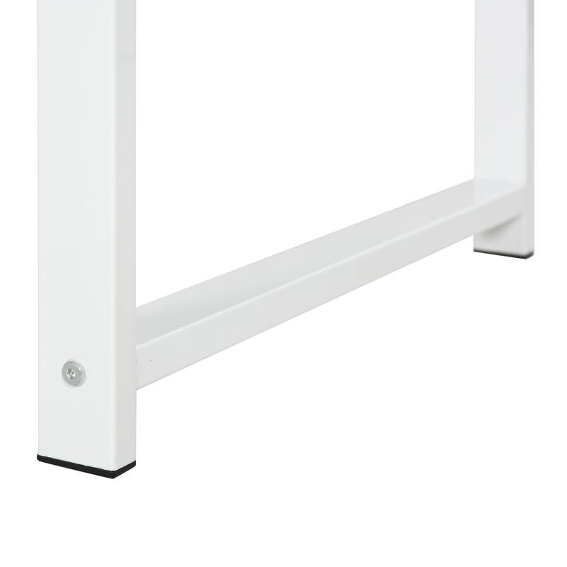 88" Double Computer Desk with Storage Shelves and Bookshelf