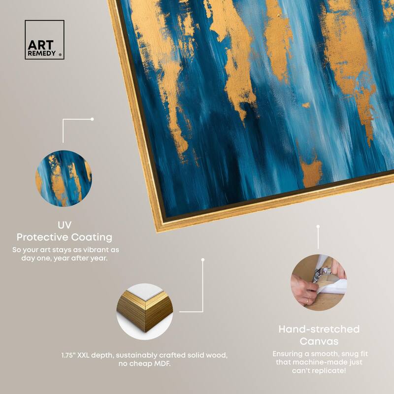 Dark Texture Golden Touch II Canvas by Art Remedy