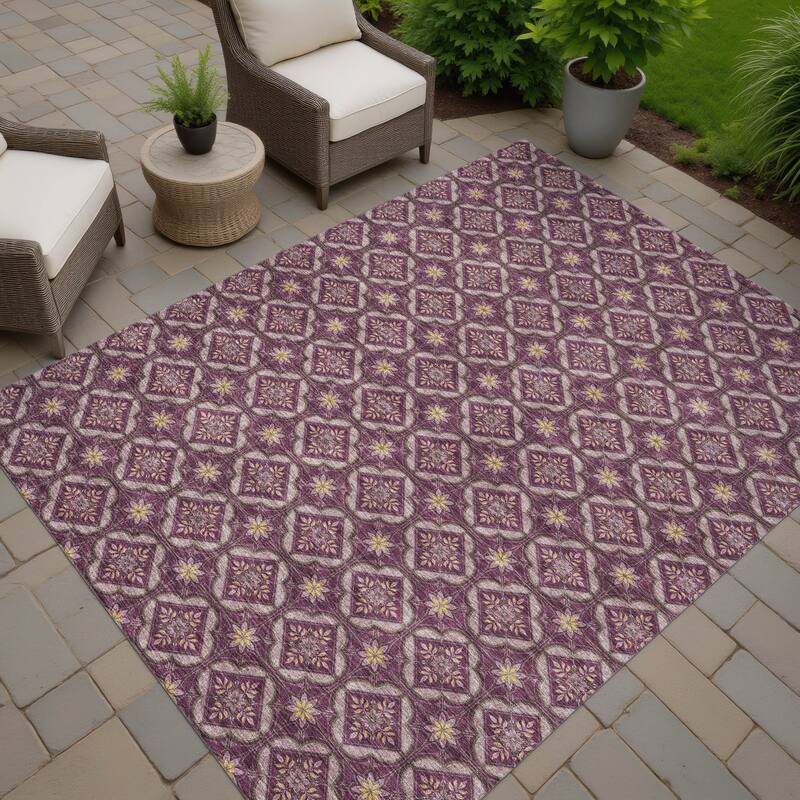 Machine Washable Indoor/ Outdoor Contemporary Granby Chantille Rug