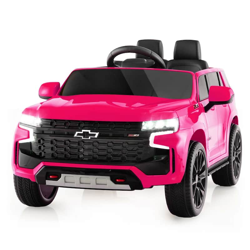 12V Ride On Truck Licensed Chevrolet Tahoe w/ Remote Control - Pink