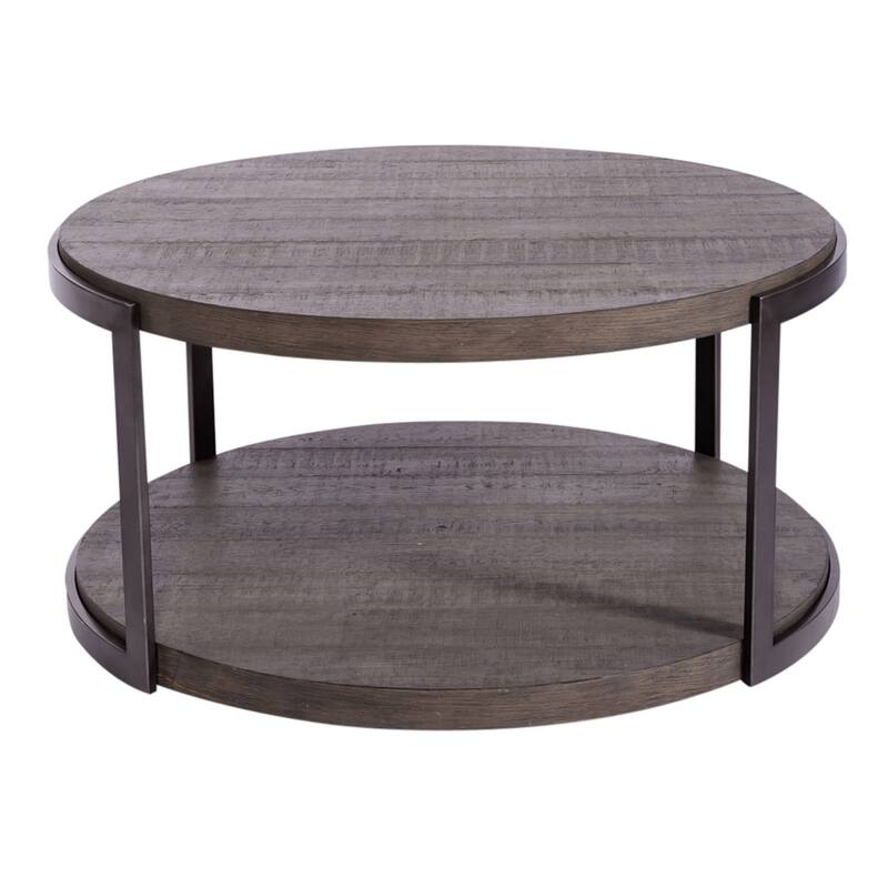 Modern View Gauntlet Gray Round Cocktail Table