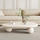 preview thumbnail 20 of 31, 51" Modern Wood Coffee Table with 3 ball legs
