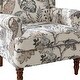 preview thumbnail 10 of 46, Epimethis Traditional Fabric Accent Armchair with Turned Legs by HULALA HOME