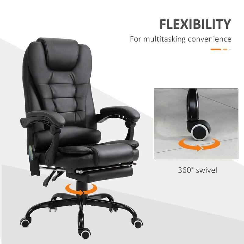 Adjustable Massage Office Massage Chair with Recline Footrest High Back Support and Remote Control