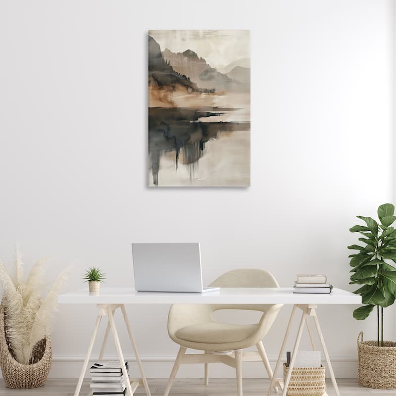 Stupell Layered Opaque Mountain Reflection Canvas Wall Art Design By LSR Creative Studio
