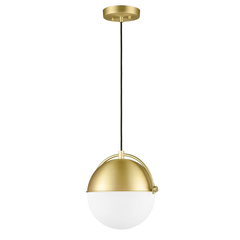 Light Society Sara Pendant Light - Brushed Brass/White