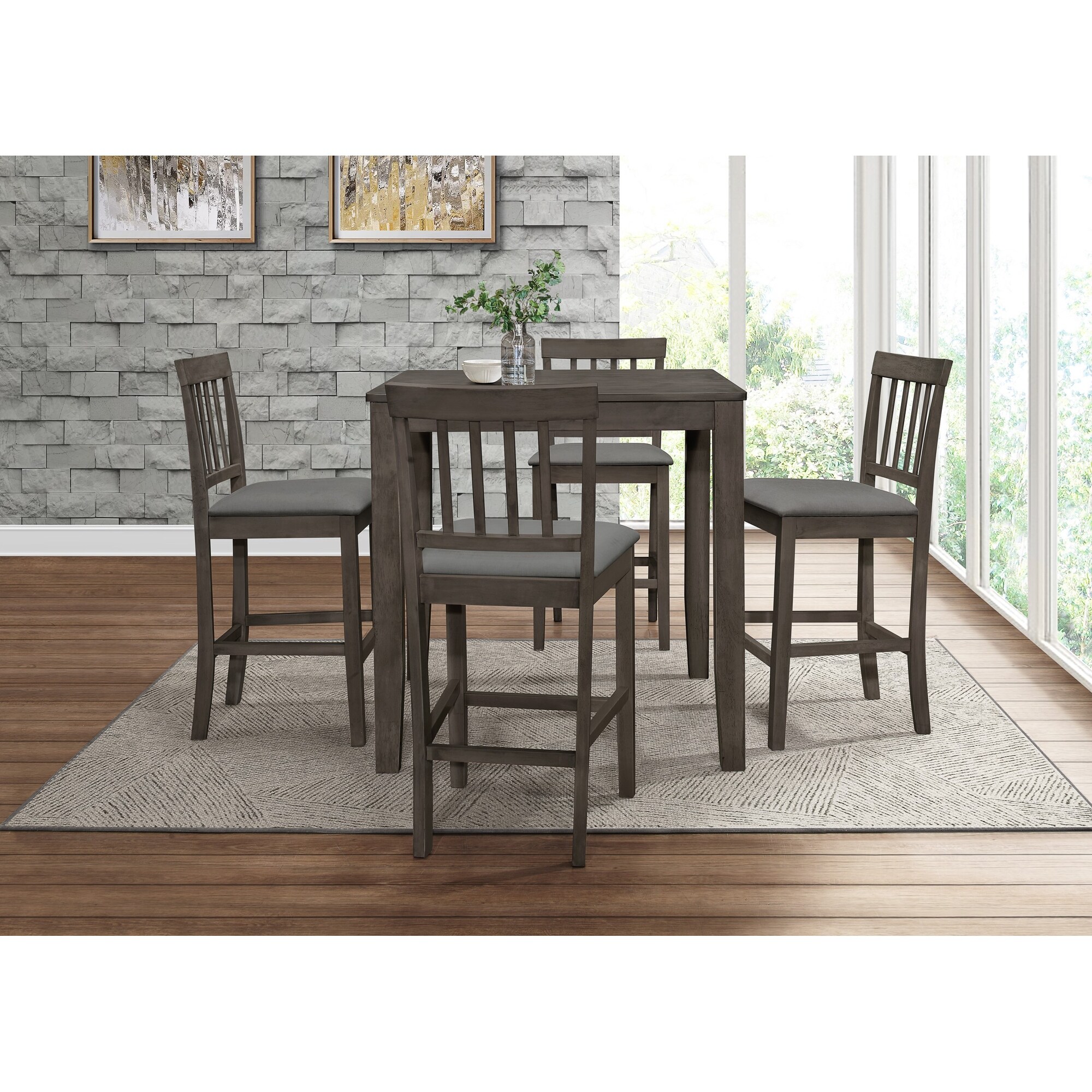 5-pieces Counter Dining Table and Chair