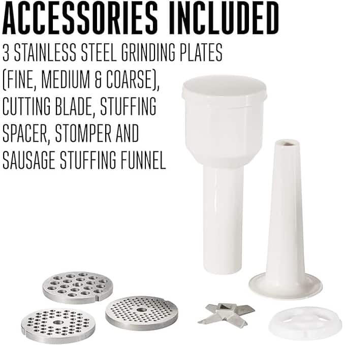 Anmytek Heavy Duty Stainless Steel Electric Meat Grinder with Sausage Stuffer 570 Watt - 13.38 in×11.61 in×7.08 in