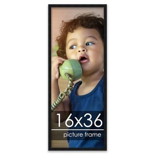 16x36 Contemporary Black Complete Wood Panoramic Frame with UV Acrylic ...