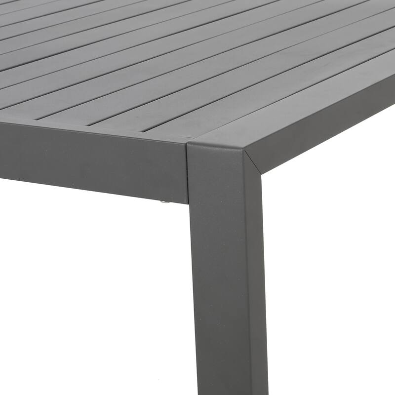 Navan Modern Aluminum Outdoor Dining Table by Christopher Knight Home - 70.00" L x 35.00" W x 30.00" H