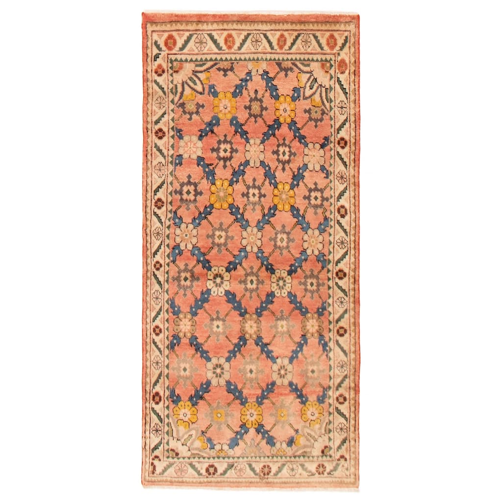 ECARPETGALLERY Hand-knotted Melis Copper Wool Rug - 3'2 x 6'9