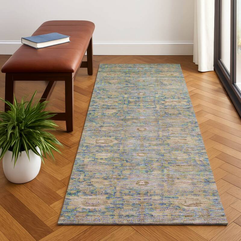 Premium Washable Super Soft Vintage Traditional Mayfield Rug - Coral - 2'3" x 7'6"