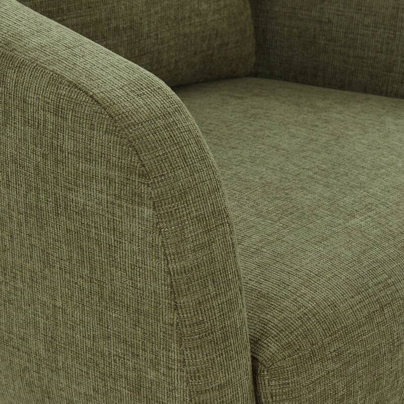 Zeno Chenille Velvet Fabric Lounge Chair