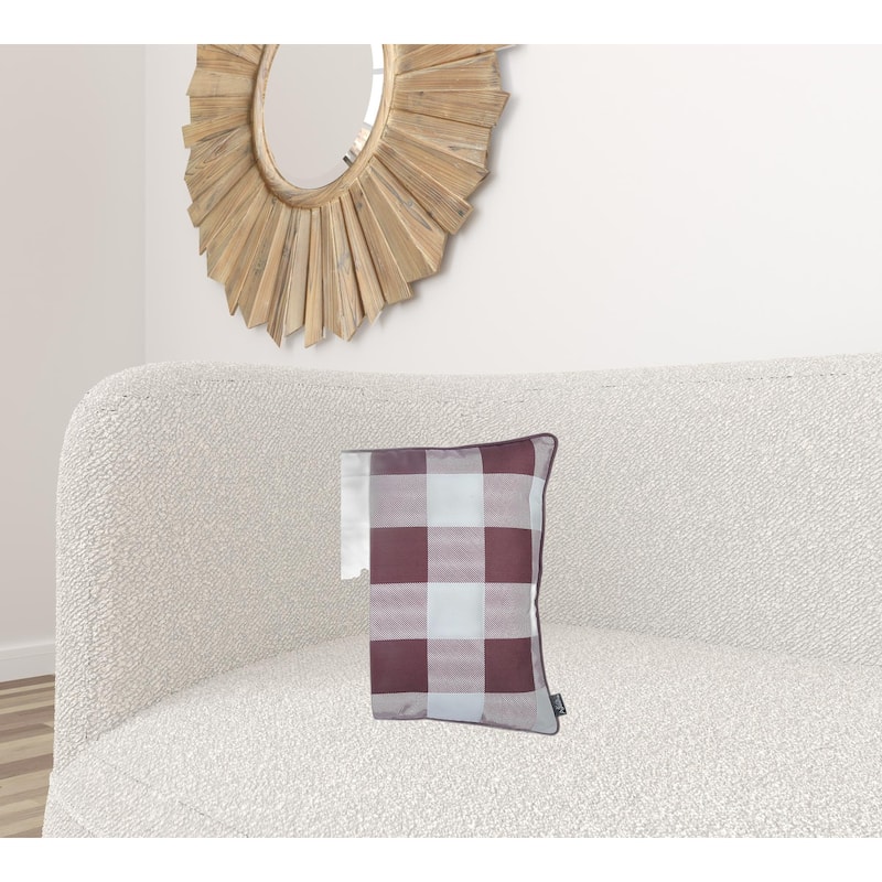 Set Of 4 18" Thanksgiving Gingham Throw Pillow Cover In Multicolor