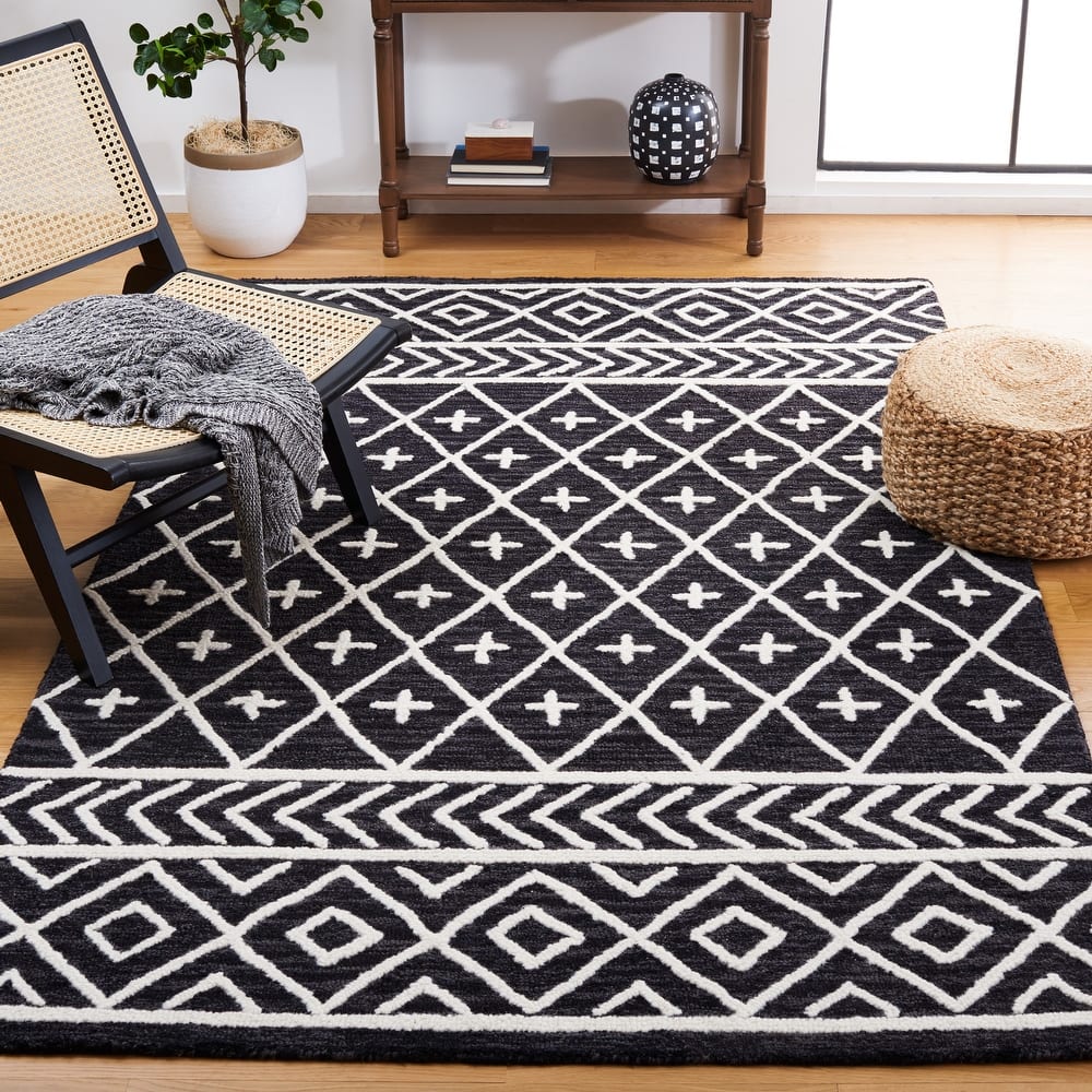 SAFAVIEH Handmade Metro Lousine Moroccan Boho Wool Rug