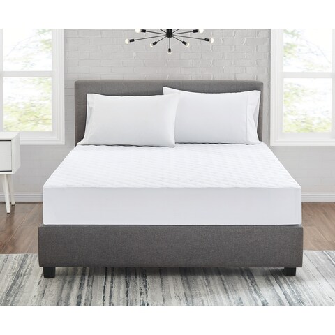 Truly Calm Silver Cool Antimicrobial Mattress Pad - White