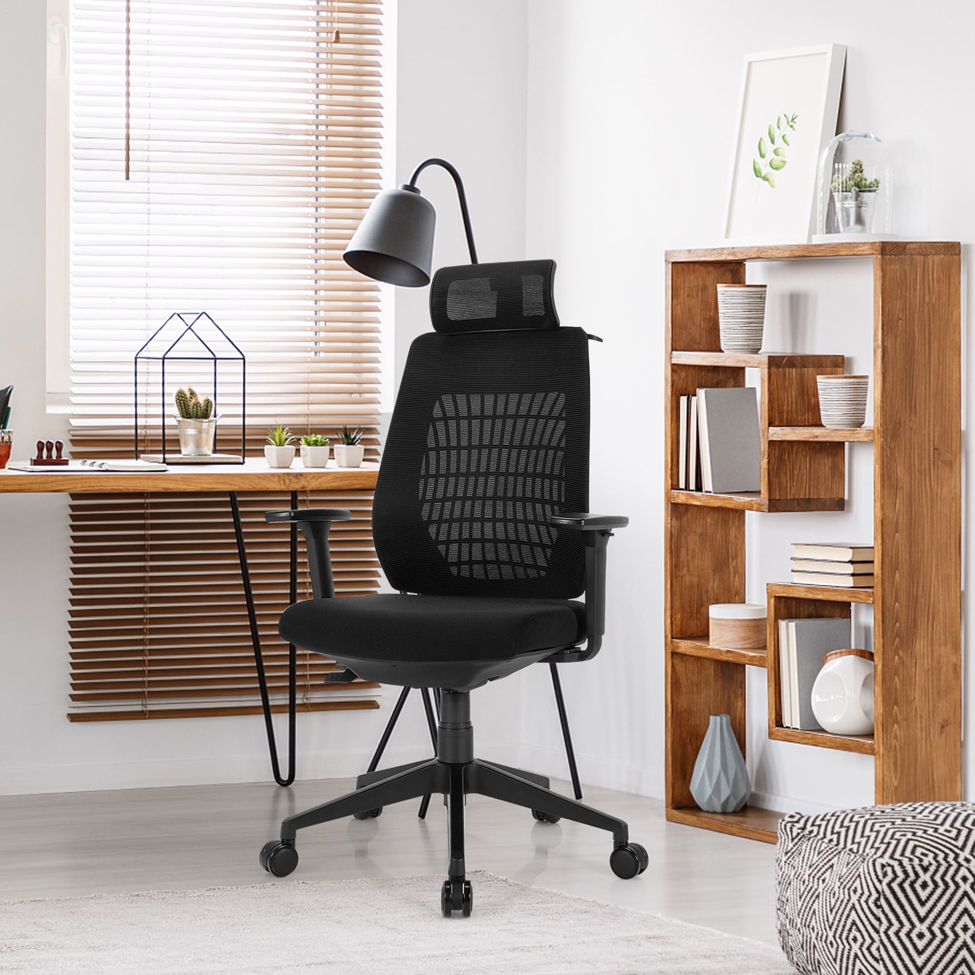 Gymax Ergonomic Mesh Office Chair High Back Swivel Executive Chair
