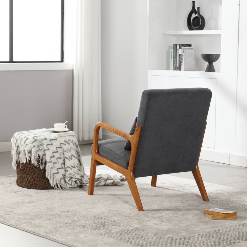 Modern Accent Chair Solid Wood Padding Lounge Armchairs - 23.23" * 29.53" * 30.71"