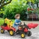 preview thumbnail 2 of 5, 3-in-1 Kids Ride-On Excavator/Bulldozer with Detachable Trailer