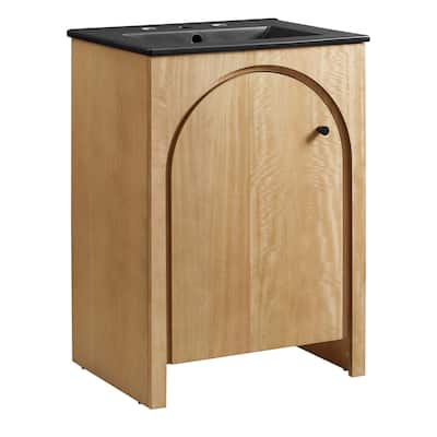 Appia 24"/36"/48" Bathroom Vanity with Black Sink Top