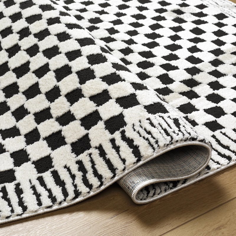 Livabliss Freud Art Deco Checkered Area Rug