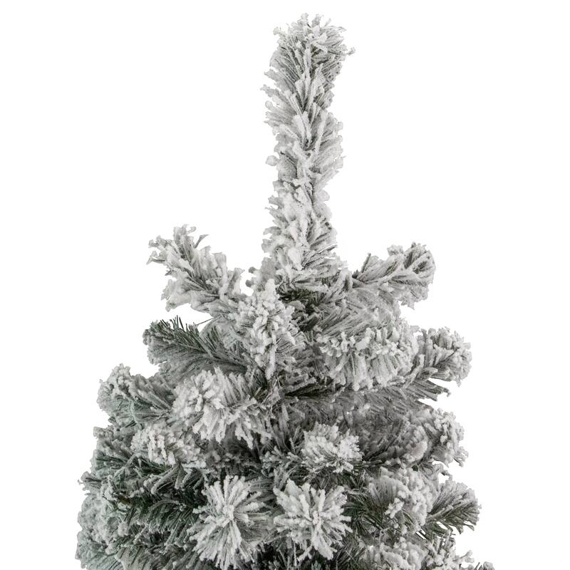 4.5' Flocked Madison Pine Artificial Christmas Tree Unlit