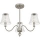 preview thumbnail 4 of 5, McKinney 3-Light Brushed Nickel Semi-Flush Mount