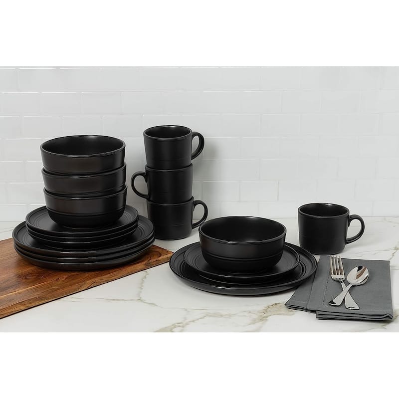 Double Line 16 Piece Dinnerware Set
