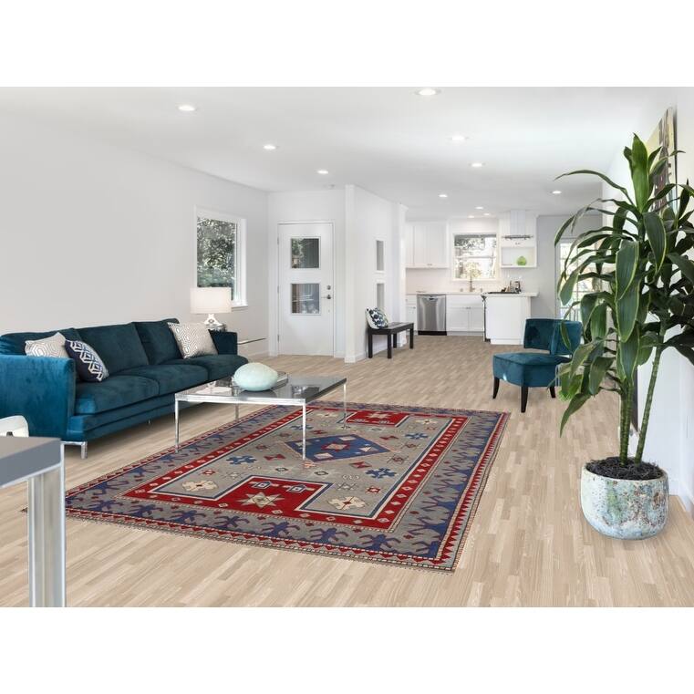 Kazak Oriental Area Rug Handmade Wool Carpet - 5'11" x 8'11"