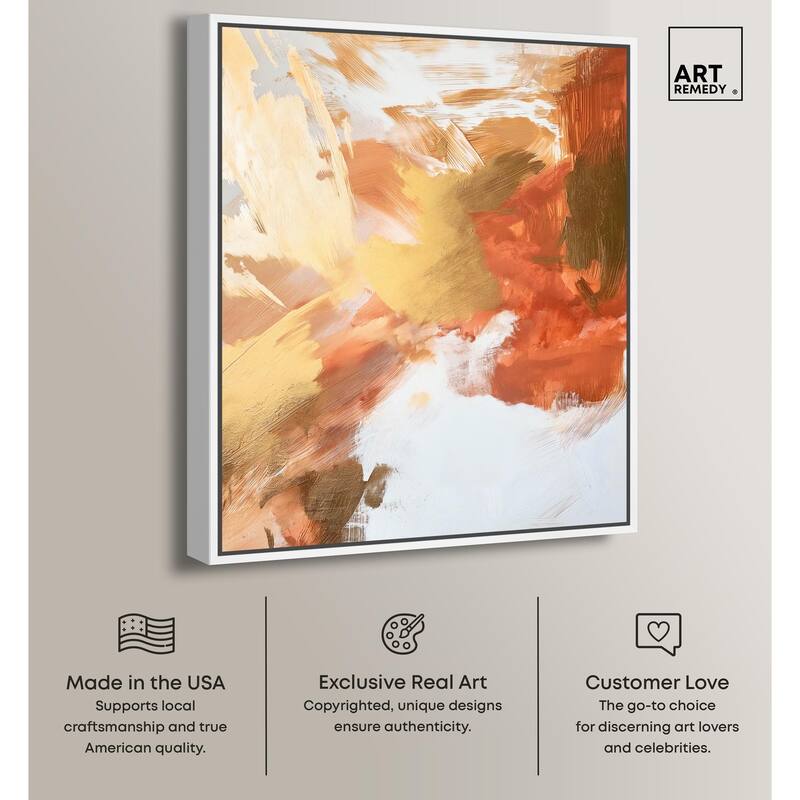 Golden Yellow Citrus Burst I Canvas by Art Remedy